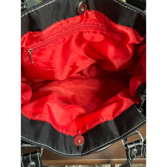 Betty Boop Shoulder Bag Black Polyester 15" L x 10" H x 3.5" D - Picture 6 of 8